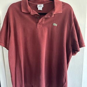 Lacoste Men's Polo Shirt in Deep Red